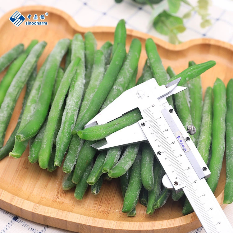 Brc a Approved No Worm Base Material IQF Green Beans Whole Frozen Green Beans Whole