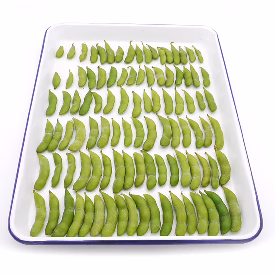 Sinocharm Neue Sorte gefrorene Edamame IQF gefrorene Sojabohnen mit 50 % bis zu drei Kernen in Schoten